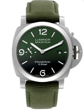Panerai Luminor Marina eSteel Green Dial Watch